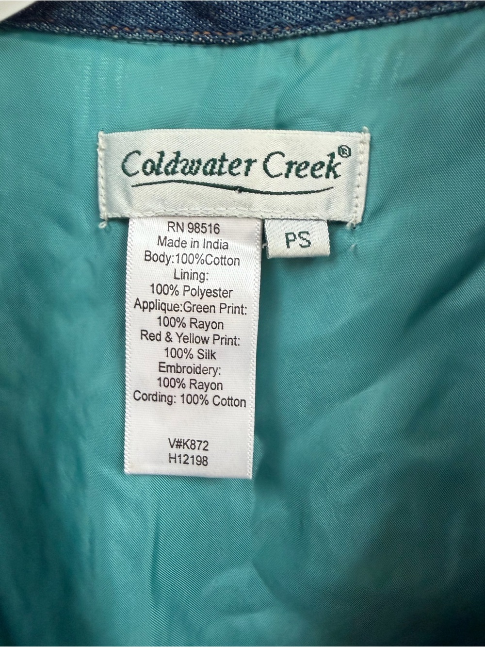 Coldwater Creek Embroidered Blue Denim Jacket - Women's - Picture 6 of 10